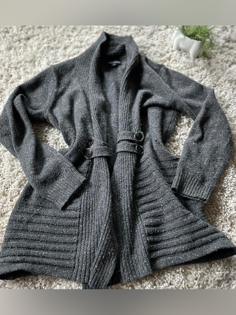 Gray Striped Women's Sweater